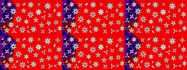 Renkli Bahar Teması eskiz kalıbı. Düz Çiçek Elementleri Tasarımı. Süslü kumaş deseni. Raster illüstrasyonunda çiçek deseni çizimi.