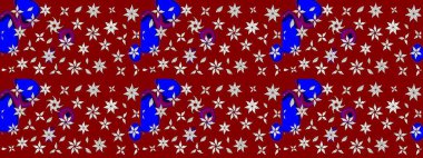 Çiçek desenli raster, kırmızı çizgi grafik desenli soyut raster arkaplan. Modern stil dokusu.