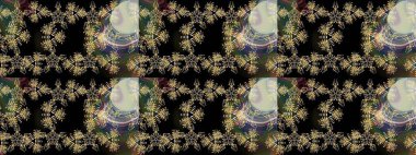 Siyah el çizimi desen. Karalama çiçekleri çizim kalıbı. Sanat, çiçeklere ilham verir ve arka plan bırakır. Raster deseni.