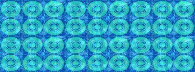 Düz Çiçek Elementleri Tasarımı. Renkli Bahar Teması eskiz kalıbı. Mavi renkli çiçekler. Çiçekle çizim deseni.