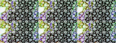 Siyah renkli etnik çiçeklerle süslenmiş zarif bir eskiz şekli. Raster Çiçek İllüstrasyonu güzel tekstil..