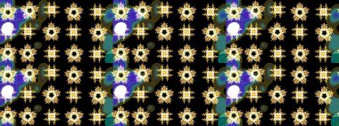 Millefleur 'lar. Oldukça eski bir besin torbası deseni, küçük siyah renkte, çiçekler. Tekstil, kumaş, kapaklar, duvar kağıtları, baskı, paket, koleksiyon defteri, örgü, dekupaj için çiçek arkaplanı..