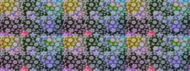 Kabile sanatı boho baskısı, klasik çiçek arkaplanı. Soyut etnik raster çizim kalıbı. Arkaplan dokusu, duvar kağıdı, doğal renklerde çiçek teması.