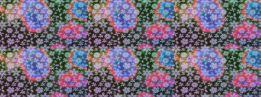 Tarafsız renklerde çiçekler. Raster düz çiçek çizim deseni. Tasarım hediye paketi, tebrik kartları, posterler ve afiş tasarımı.