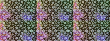 Raster Floral Illustration, Asyalı tekstil. Kahverengi renkli etnik çiçeklerle zarif bir eskiz deseni..