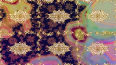 Gri renkli ve altın elementli klasik eskiz deseni. Noel 2019, kar tanesi, yeni yıl.