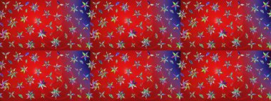 Küçük renkli çiçekler. Robot resim. Moda baskıları için zarif bir şablon. Motley illüstrasyonu. Küçük çiçekte güzel bir desen. Çiçekli bahar çiçekleri.