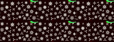 Çiçek kompozisyonu, el boyası, hassas şablon. Sevgililer günü ve tebrik kartı konsepti için şık bir davetiye. Siyah renkte manzaralı çiçek deseni. Üst görünüm, yumuşak biçim.