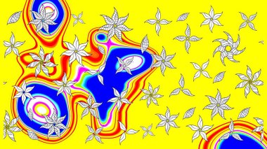 Raster 'ın taze dokusu. Yumuşak pamuk tasarımı. Yumuşak fayans. Paketleme, tekstil, duvar kâğıdı için çiçek eskizi. Klasik çiçek deseni.