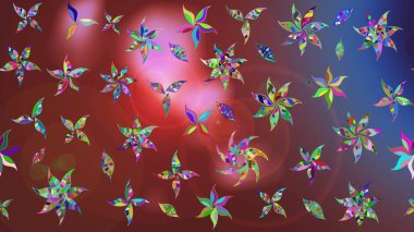 Üzerinde gelincikler ve vadi zambakları olan renkli çiçek desenli nakış deseni. Tekstil tasarımı için kahverengi renkli geleneksel halk çiçekleri buketi.