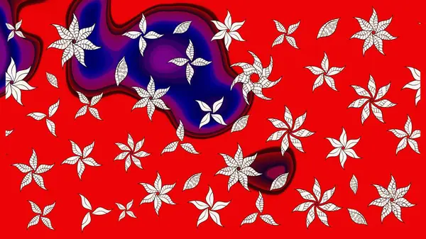 Suluboya etkisi. Organik elementler. Raster deseni. Botanik çizim deseni.