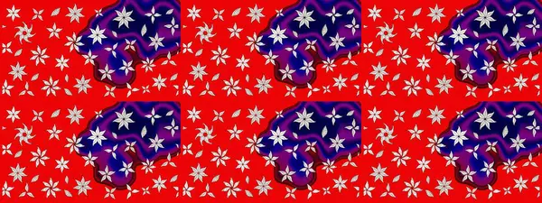 Çiçek deseni. Raster illüstrasyonu. Chichi 'nin kumaş kalıbını çiz. Renkli Bahar Teması eskiz kalıbı. Düz Çiçek Elementleri Tasarımı.