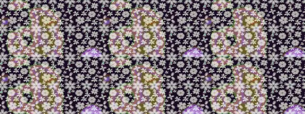 Raster illüstrasyonu. Küçük çiçekteki sevimli çiçek deseni. Gri renkli çiçekler.