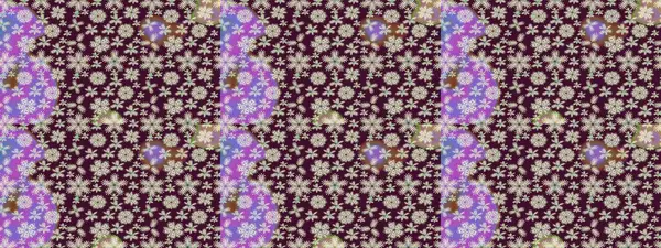 Renkli süs kenarı. Raster illüstrasyonu. Hint süsü. Çiçek duvar kağıdı. Kahverengi renklerde. Çizim deseni.