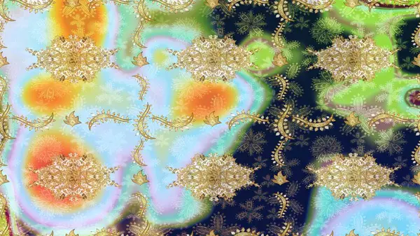 Paisleys zarif çiçek desenli arka plan duvar kâğıdı resimleriyle klasik, güzel, modern, 3D çizgili sanat altın ve nötr desenli çiçek yaprakları ve süslemeleri..