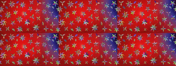 Küçük renkli çiçekler. Robot resim. Moda baskıları için zarif bir şablon. Motley illüstrasyonu. Küçük çiçekte güzel bir desen. Çiçekli bahar çiçekleri.