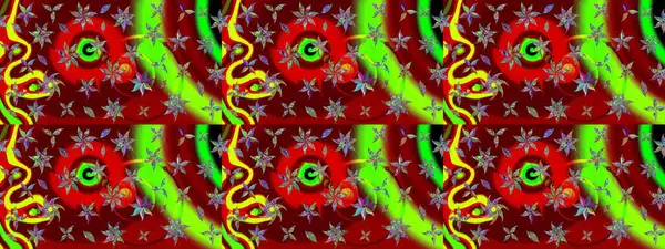 Raster illüstrasyonu. Kırmızı renkte çiçekler. Küçük çiçekte sevimli çiçek deseni var..