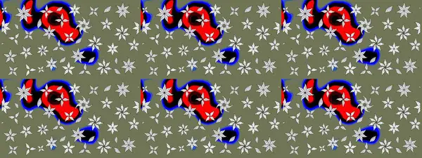 Çiçek arkaplanlı soyut zarafet eskiz deseni. Raster Güzel kumaş deseni.