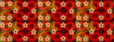 Renkli elementlerle Raster ilginç desen