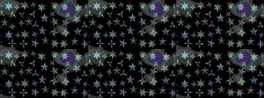 Çiçeksel fantezi tasarımı ve parlak bir arka plan çizimi. Düz Çiçek Elementleri Tasarımı. Renkli Bahar Teması çizim şablonu.