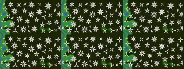 Raster illüstrasyonundaki çiçek desenli çizim. Gri renklerde. Güzel kumaş deseni. Raster illüstrasyonu.