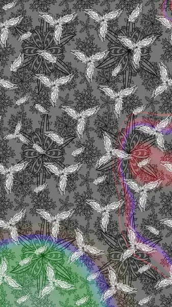 Sabıka fotoğraflarında, bebek kıyafetlerinde, duvar kâğıtlarında, paket kutularında falan kullanılabilir. Raster. Zarif, parlak ve eskiz gri çiçek desenli.