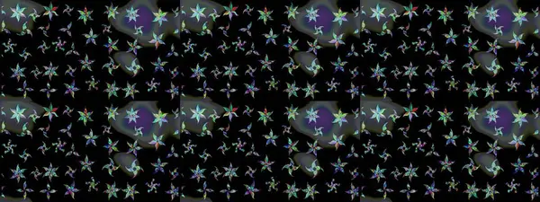 Çiçeksel fantezi tasarımı ve parlak bir arka plan çizimi. Düz Çiçek Elementleri Tasarımı. Renkli Bahar Teması çizim şablonu.