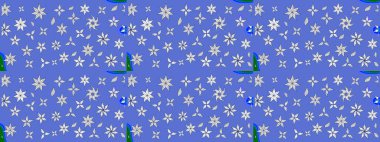 Düz Çiçek Elementleri Tasarımı. Renkli Yaz Temalı eskiz kalıbı. Raster Illustrasyon 'daki Çiçek Deseni' nin son moda çizimi. Güzel kumaş deseni.