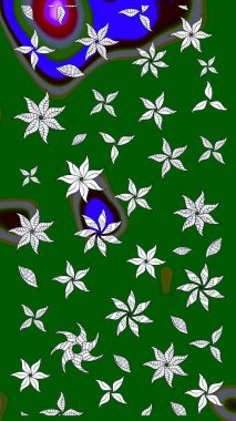 Çiçekli çiçek deseni, suluboya. Raster deseni. Süslü kumaş deseni.