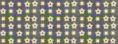 Gri renkli çiçekler. Düz Çiçek Elementleri Tasarımı. Renkli Bahar Teması eskiz kalıbı. Sevimli çiçek raster deseni.