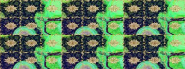 Klasik Raster altın desenini çiz. Klasik klasik klasik arka plan. Yeşil renkler ve altın elementler üzerine çizim. Raster illüstrasyonu. Geleneksel oryantasyon süsü.