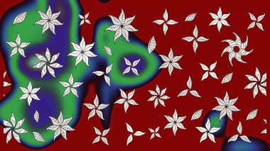 Çizim çiçek deseni duvar kağıdı, web sitesi arka planı, ambalaj kağıdı, davetiye, broşür, afiş veya web sitesi için kullanılabilir. Parlak elementlerin. El çizimi Raster illüstrasyonu.