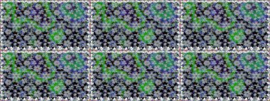 Arkaplan dokusu, duvar kağıdı, çiçek temalı gri renkler. Kabile sanatı boho baskısı, klasik çiçek arkaplanı. Soyut etnik raster pürüzsüz desen.