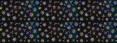 Raster illüstrasyonundaki çiçek desenli çizim. Gri renkli çiçekler.