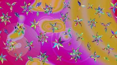 Raster stili kumaş deseni. Çiçekler suluboya çizim deseni.