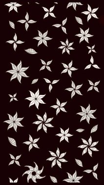 Eskiz arkaplan modeli. Siyah yapraklı yabani çiçekler. Suluboya, elle çizilmiş. Raster illüstrasyonu.