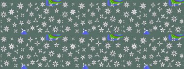 Tarafsız renklerde yaz çiçekleri. Raster illüstrasyonu. Raster çiçek desenli ve çiçekli..