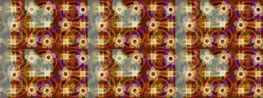 Renkli elementlerle Raster ilginç desen