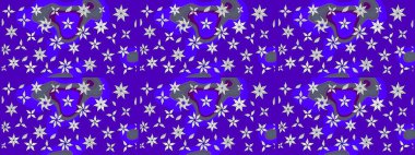 Raster illüstrasyonu. Tekstil veya kitap kapakları, imalat, duvar kağıtları, baskı, hediye paketi ve yapıştırma kitabı için çiçek eskizi geçmişi. Küçük ölçekli çiçeklerdeki basit sevimli desen.