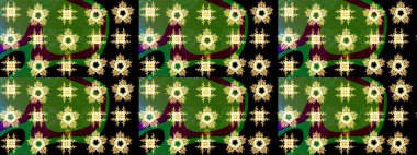 Retro tarzı doku, soyut kış elementleri. Muhteşem tasarım posteri, kapak tasarımı, yeşil, siyah ve kahverengi renkli kart tasarımı. Kar taneleri tasarımı. Moda olmuş kar taneleri ve elementler Memphis kartları.