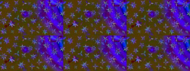 Raster illüstrasyonu. Kahverengi renklerde. Kahverengi renkte kahverengi papatya deseni.