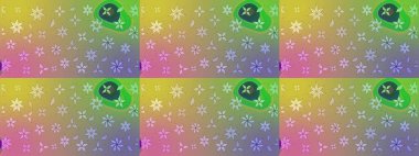 Renkli Yaz Temalı eskiz kalıbı. Çiçekli eskiz çizimi. Tarafsız renklerde çiçekler. Düz Çiçek Elementleri Tasarımı.