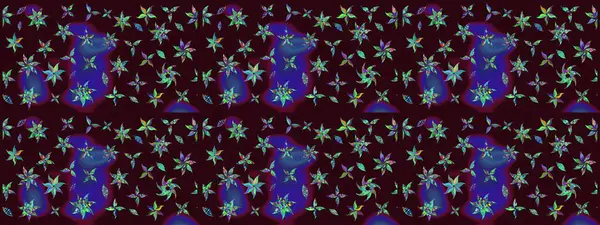 Düz Çiçek Elementleri Tasarımı. Güzel kumaş deseni. Raster illüstrasyonu. Çiçek desenli çizim. Asya tekstil tarzında. Renkli Bahar Teması çizim şablonu.