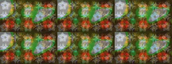 Kışın sembolü, mutlu noeller, mutlu yeni yıl kutlaması Raster illüstrasyonu. Basit bir kar tanesi. Soyut duvar kâğıdı, ambalaj dekorasyonu. Kahverengi, yeşil ve gri renkler.