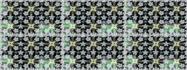 Raster illüstrasyonunda kusursuz çiçek deseni. Siyah renkte çiçekler.