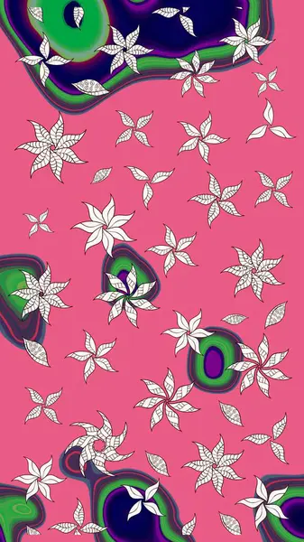 Zarif, parlak ve pembe çiçek desenli bir tasarım. Sabıka baskıları, bebek kıyafetleri, duvar kâğıtları, paket kutuları vb..