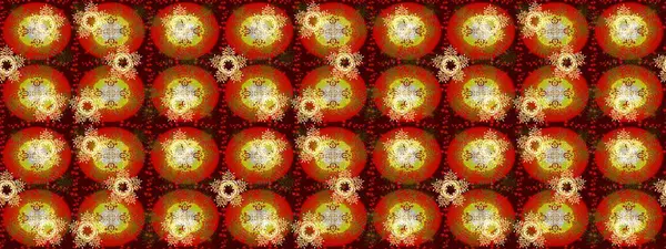 Kışın sembolü. Renkli arka planda izole edilmiş suluboya kar taneleri. Kar tanesi kışı. Raster illüstrasyonu.