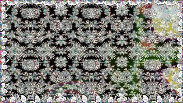 Çiçeksiz desenli arka plan. Gri renkli çiçekler. Tişört baskısı için çiçek boyama rasteriName.