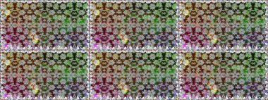 Raster illüstrasyonu. Renkli Bahar Temalı Kusursuz Arkaplan. Düz Çiçek Elementleri Tasarımı. Zarif çiçekler, gri renkte suluboya..