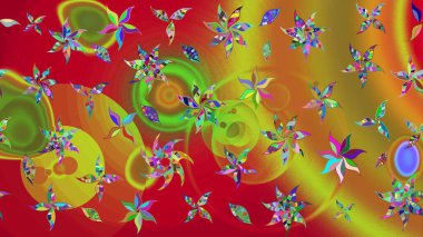 Renkli Bahar Teması eskiz kalıbı. Kırmızı renkte zarif çiçek buketi suluboya. Düz Çiçek Elementleri Tasarımı. Raster illüstrasyonu.